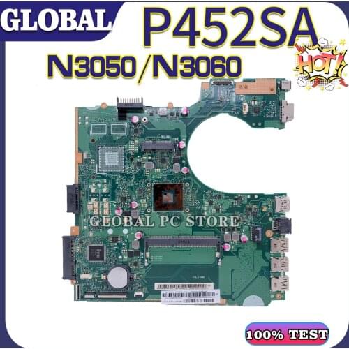 KEFU for ASUS laptop motherboard P452SA P452S P452SJ mainboard 100% test OK N3050 N3060