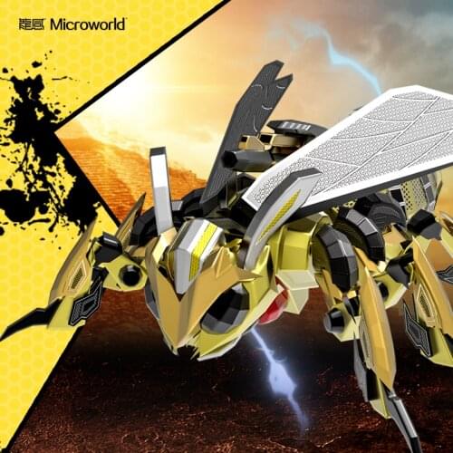 Microworld Hornet model kits DIY laser cutting Jigsaw puzzle model 3D metal Puzzle Toys for Children Gift