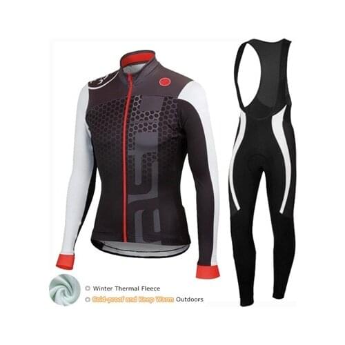 2021 New Men Winter Thermal Fleece Long Sleeves Cycling Jersey Bike Clothing Bicycle suits Cycling Kit Ropa Ciclismo