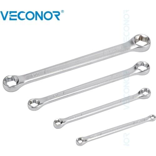 4Pcs Star Wrench of Key Set Spanner Set Wrench Tools Dull Polished Double End Car Repair Tools Spanner Set Chrome-vanadium Steel