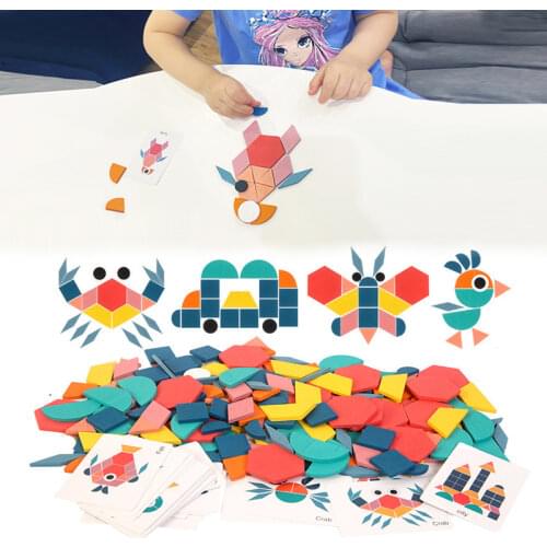 New Kids Wooden 3D Jigsaw Puzzle Clever Board Baby Montessori Educational Learning Toys for Children Geometric Shape Puzzles Toy