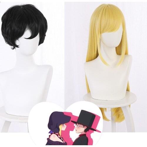 The Duke of Death and his Black Maid Duke Black Wig Alice Lendrott Blonde Wig Shinigami Bocchan to Kuro Maid Cosplay Wig+Wig Cap