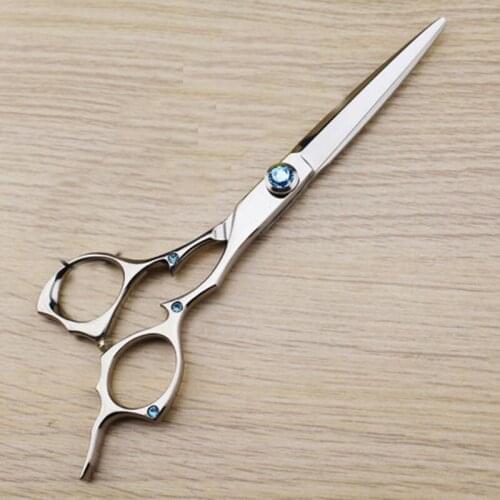 6 inch Sword Series Type Hair Scissor High Quality Barber Salon Scissor for Hairdressers Blue Diamond Professional