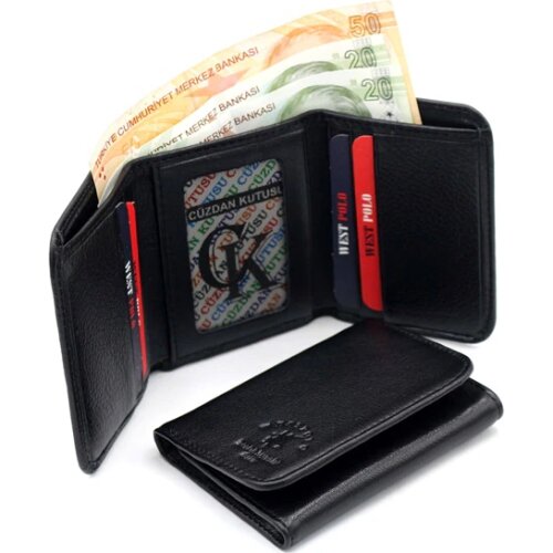 POLO WEST CLUP GENUINE LEATHER FOLD WALLET BANK CREDIT CARD CASES gift