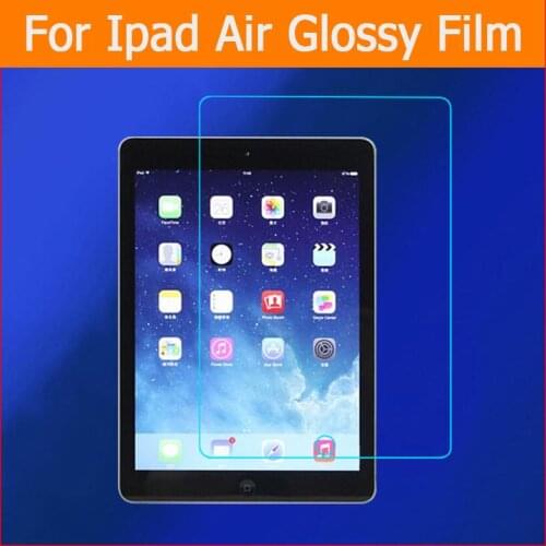 Premium Clear glossy Screen Protector film For iPad Air 1 / Air 2 9.7 inch Front HD LCD screen Protective Films + clean cloths