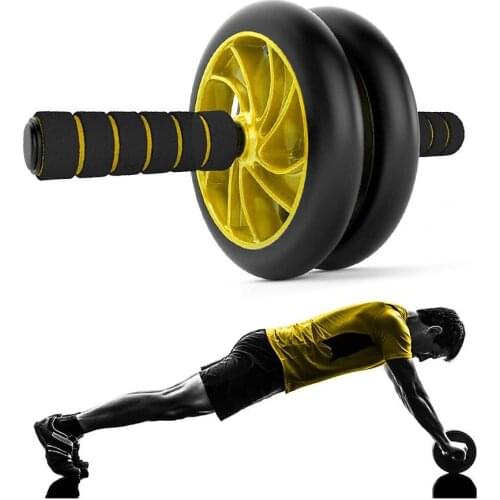 Home Gym Exercise Fitness Abdominal Muscle Training Belly Slimming Roller Dual Wheel No Noise Abdominal Wheel Ab Rollers
