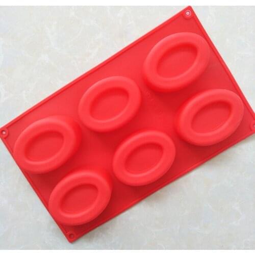 DIY Silicone Cake Mold 8 Lattices Oval Shaped Mousse Cookies Mold Chocolate Mold Handmade Soap Mould E882