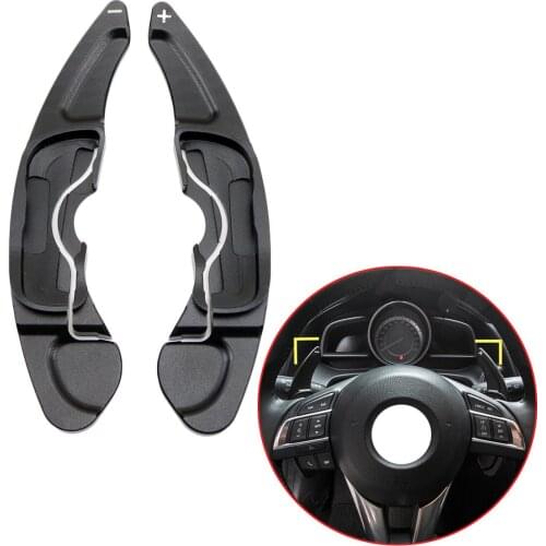 Alloy Steering Wheel Shift Paddle Shifter Extension Fit For Mazda 3 6 CX3 C-X4 CX-5 MX5 Accessories 2Pcs