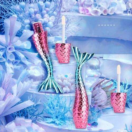 Mermaid tail lip gloss tubes Waterproof Long Lasting Sexy Moisturizing Non-Sticky Liquid Lipstick Make Up Lips
