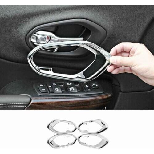 Car Inner Door Handle Bowl Decoration Cover Trim for Jeep Cherokee 2014 2015 2016 2017