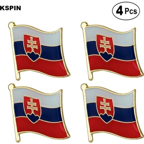 Slovakia Flag Pin Lapel Pin Badge Brooch Icons 4pcs