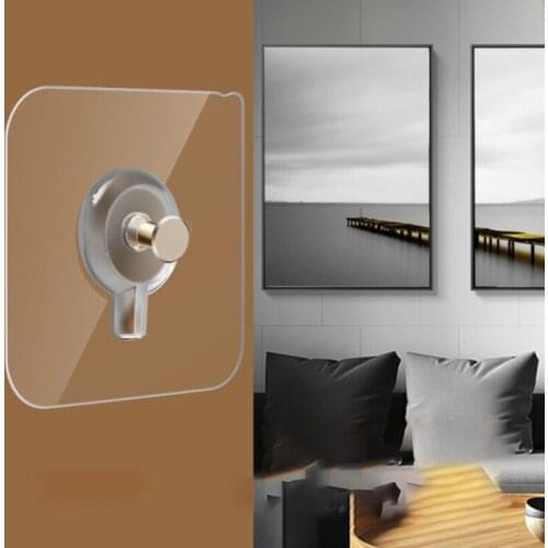 10pcs Self Adhesive Wall Screws Hanging Nails Wall Hook No Drilling Non-Trace