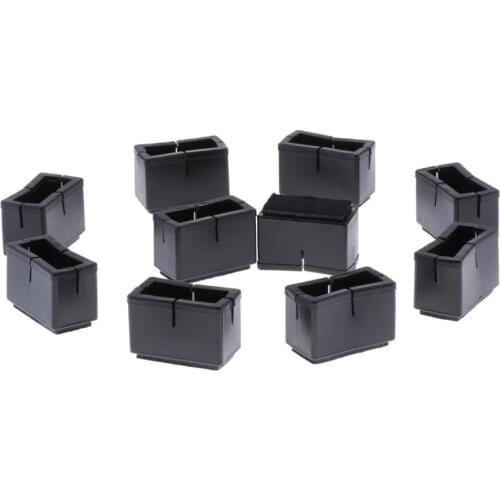10x Rectangle Shaped Pads Table Chair Leg Foot End Caps Covers Protectors