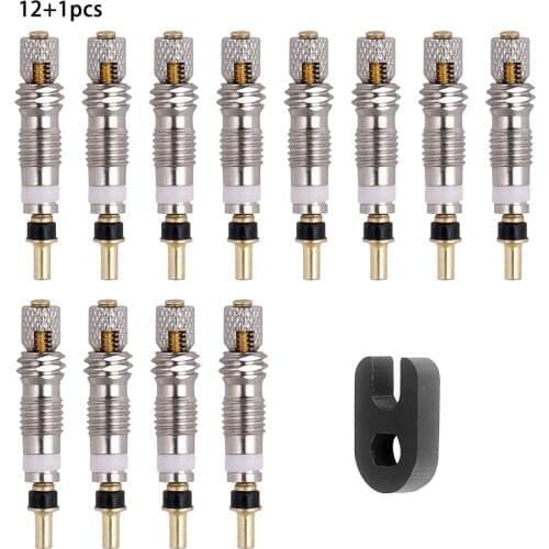 12/6/2PCS Presta Valve Brass Core Tool MTB Road Bike Tubes Repair Tire Service Parts Bike Tire Air Valve W/ Optional Tool