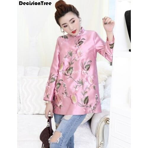 2021 womans chinese traditional clothing elegant shirts ancient cheongsam qipao blouse tops chinese style cheongsam blouse