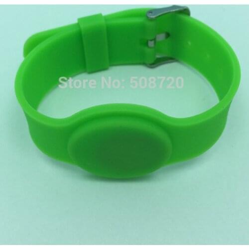 5 PC 13.56mhz Ntag203 silicone watch style Green waterproof universal RFID NFC Bracelet