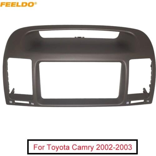 FEELDO Car 2DIN Face Frame Panel CD/DVD/Radio Stereo For Toyota Camry 2002-2003 Dashboard Trim Fascia Kits