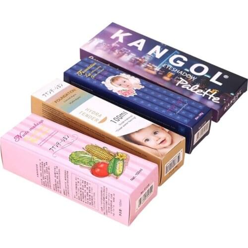 Printed Paper Packaging Box Cream Paper Cosmetics Packaging Boxes With Gold Foil Stamping 2oz 60ml 30ml Food Paper Box