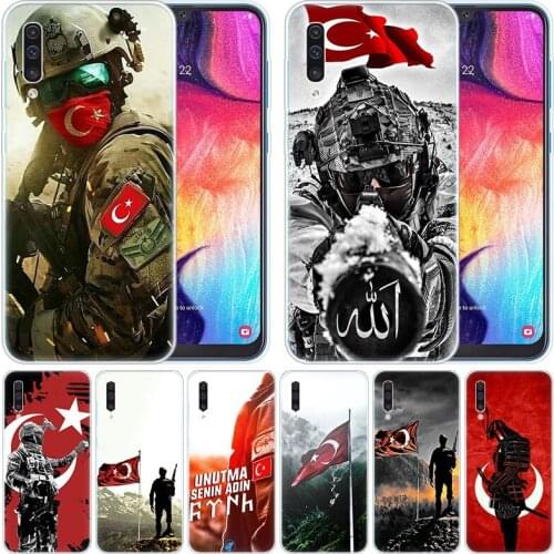 Luxury Soft Silicone Case Turkey Flag Soldier for Samsung Galaxy A50 A70 A80 A40 A30 A20 A10 A20E A2 CORE A9 A8 A7 A6 Plus 2018