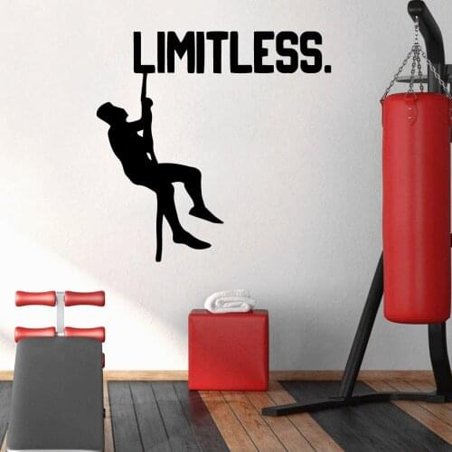 Diy GYM Decorative Sticker Waterproof Home Decor Living Room Bedroom Wall Art Sticker Murals
