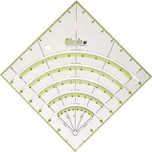 Arcs & Fans Quilt Circle Cutter Ruler,Multifunctional Arc Cutting Patchwork Rule