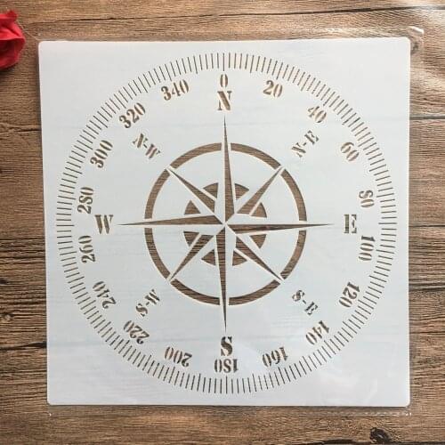 30 *30cm Compass mould craft mandala mold for painting stencils stamped photo album embossed paper card on wood, fabric, wall