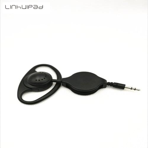 Linhuipad Soft Single Side Stereo Hook Earbud Headphone 1-Bud Retractable Earphone For Tour Guide System museum 200pcs/lot