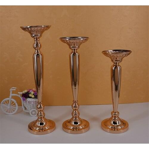 Metal Candle Holders Flowers Vase Road Lead Candelabra Centerpieces Wedding porps Christmas decoration
