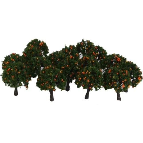 Lot 20 Orange Fruits Tree Model Train Farm Orchard Diorama Scenery Z 1/300