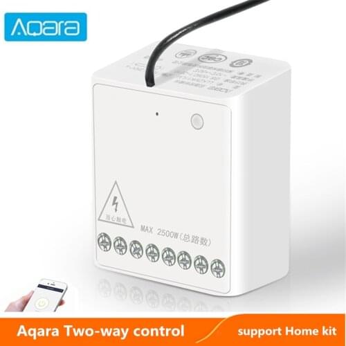 Aqara Two-way control module Wireless Relay Controller 2 channels Work For xiaomi mijia smart home Mijia APP Home kit