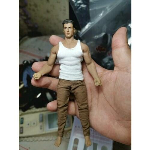 1/12th Male Body Casual Clothes Vest+casual Pants Model for 6" Action