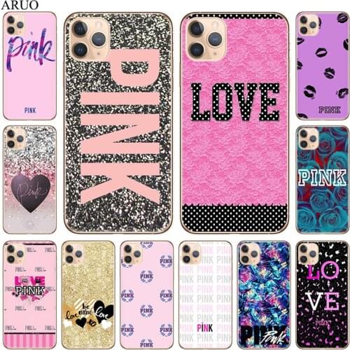 Flower Pink Love Soft TPU Silicone Phone Case For iPhone 12 11 Pro XS Max 7 8 6 6s Plus 12mini SE2020 X XR 5 5s Fashion Cover