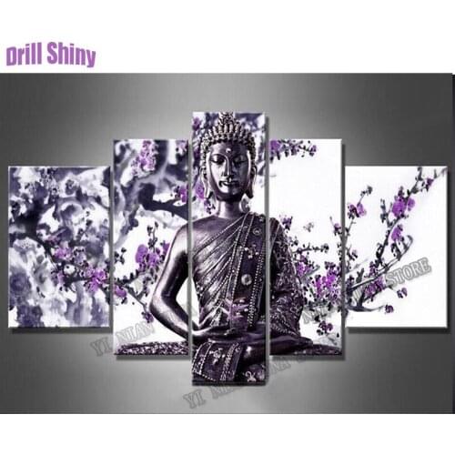 5ps set DIY Diamond Embroidery,buddha,5D Diamond Painting,Cross Stitch,3D,Diamond Mosaic pattern,Decoration,Gift,wall stickers