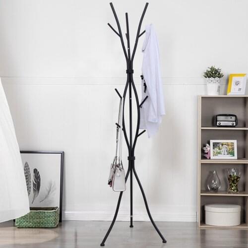 Unique Style Wrought Iron Floor Coat Rack, Simple Modern Iron Clothes Rack, Home Bedroom Living Room Bag Clothes Hanging Rack