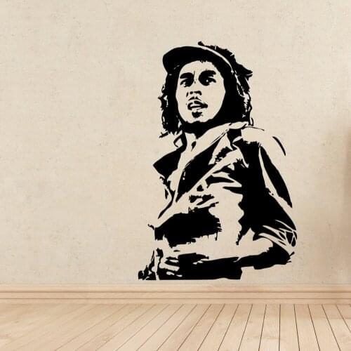Bob Marley Wall Stickers for Kids Rooms Wall Decals Living Room Home Decor Vinyl Stickers Muraux Home Decoration Art Mural A297