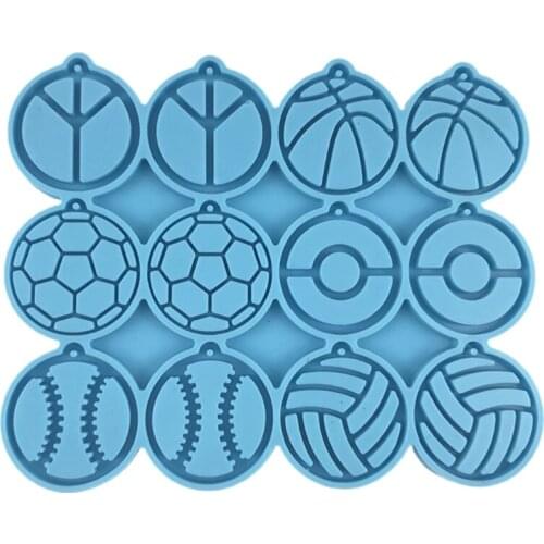 2021 New Ball Style Earrings Epoxy Resin Mold Ear Studs Dangle Casting Silicone Mould DIY Crafts Jewelry Pendants Making Tool