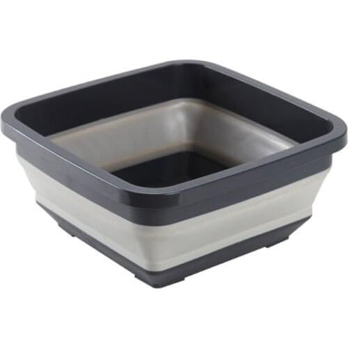 Portable Foldable Washbasin Outdoor Travel Folding Bucket Camping Fruit Basin Household Car Wash Basin Cleaning Tools Daily K0AB
