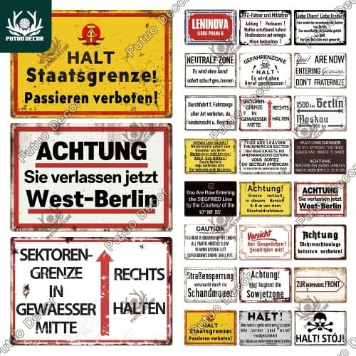 Putuo Decor War History Tin Sign Metal Sign Vintage Landmark Decorative Plaque for Bar Pub Club Man Cave Room Wall Decor