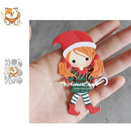 Christmas Elf Metal Cutting Dies Mold Knife Scrapbooking Stencil DIY Embossing Craft Die Cuts Card Making New Dies For 2020