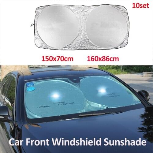10set 150x70cm 160x86cm for All Car Styling Car Windshield Sunshade With Car Logo Sun Shade Cover Auto Accessories Parasol