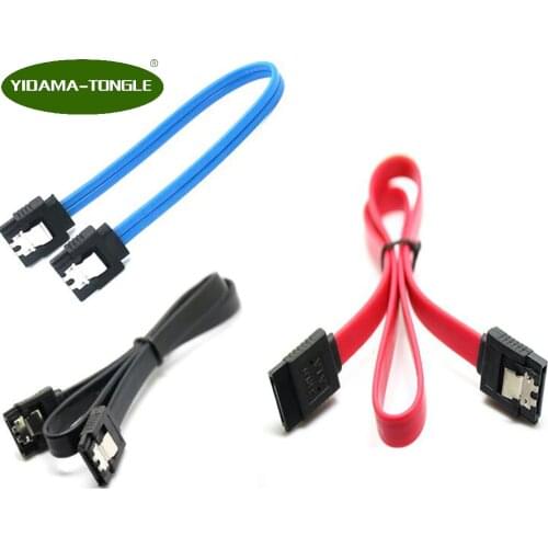 Super Speed 30CM 50CM Straight 90 Degree Angle 3.0 6GB/s SATA Cable Blue Red Black sataIII cables for SSD HD HDD