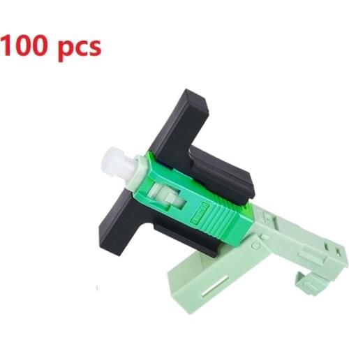 100PCS High Quality SC APC SM Single Mode Optical Connector FTTH Tool Cold Connector Tool Fiber Optic Embedded Fast Connnector