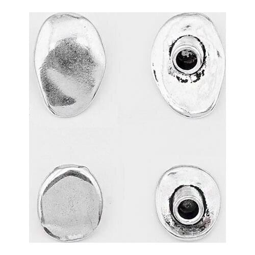 10pcs Charms Button Clasps Hooks For Round Leather Cord DIY Bracelet Jewelry Making Findings Accessories Material