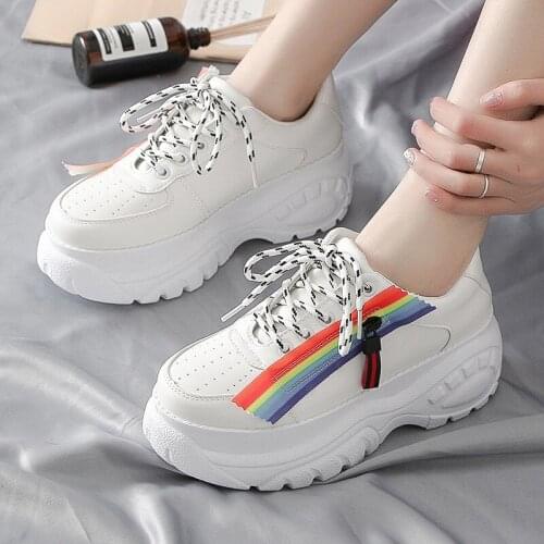 Women Shoes New Chunky Sneakers for Women Vulcanize Shoes Casual Fashion Shoes Platform Sneakers Basket Femme Feminino K7-25