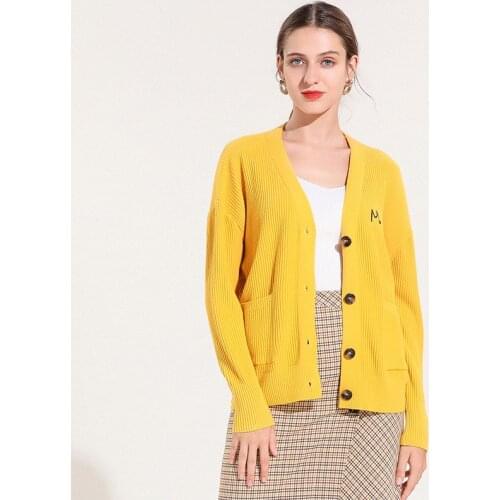 Womens Sweater Fall 2020 Autumn Sweater Loose Good Quality Cardigan Casual Sweaters And Coats For Women