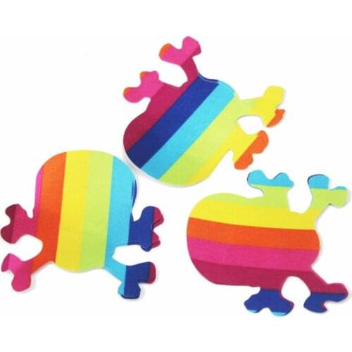 10Pair Lesbian Rainbow SKULL Nipple Cover,Women Pasties Adhesive Stickers,Invisible Intimates Bra Accessories Breast sex game