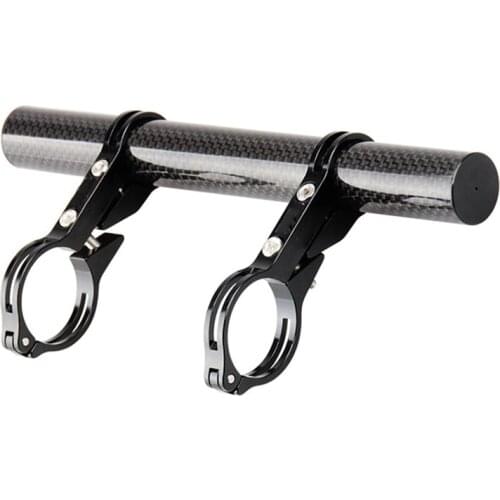 10cm/20cm Bike Handlebar Extender Carbon Fiber Cycling Lamp Stand Clip Bicycle Accessories Phone/Bell/Speedometer/Light Holder