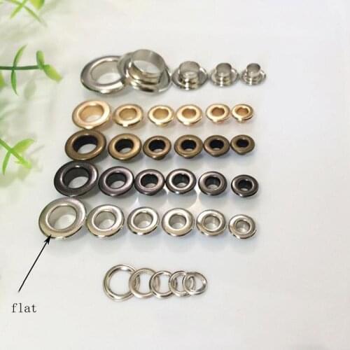 100 Pieces/Batch Of Copper High Gloss Brass Hollow Hole Gasket Round Button Hole Shoes Wide Side Diy Leather Craft Accessories