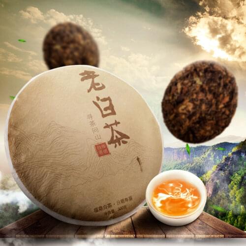 2018 Fuding Shou Mei Long Brow Tea White Chinese Tea Handmade Aged Bai Cha Cake 300g