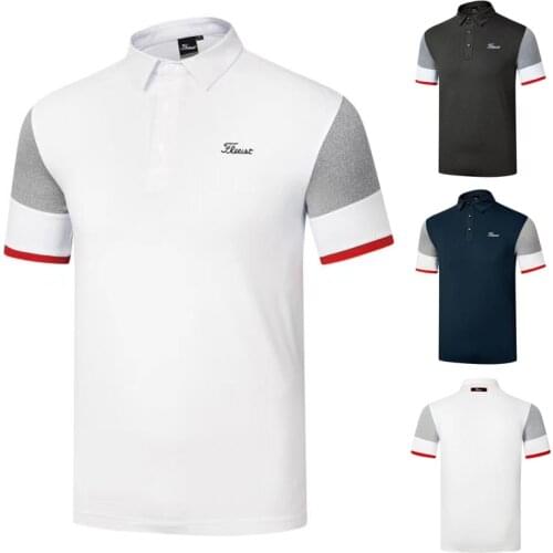 2021 Golf Wear Mens Summer Short-Sleeved T-Shirt Casual Loose POLO Shirt GOLF Quick-Drying Clothes